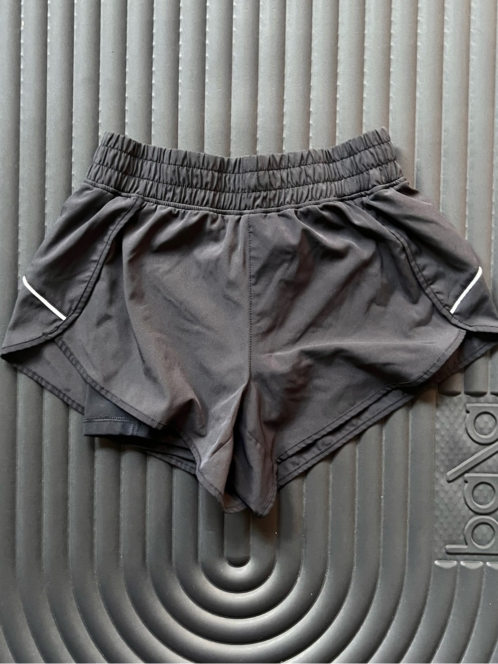 Black Women's Athletic Shorts with Reflective Trim sz XS